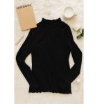 تیشرت آستین بلند کبریتی زنانه کد Z-SA65 - Image 5