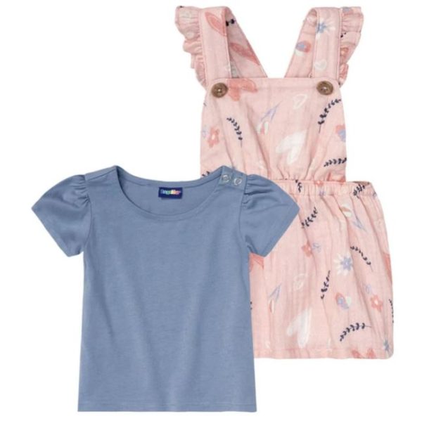 Awbd0lIeQRoT3mc0 ست تی شرت و سارافون نوزادی لوپیلو مدل Z-GD45 - Image 1