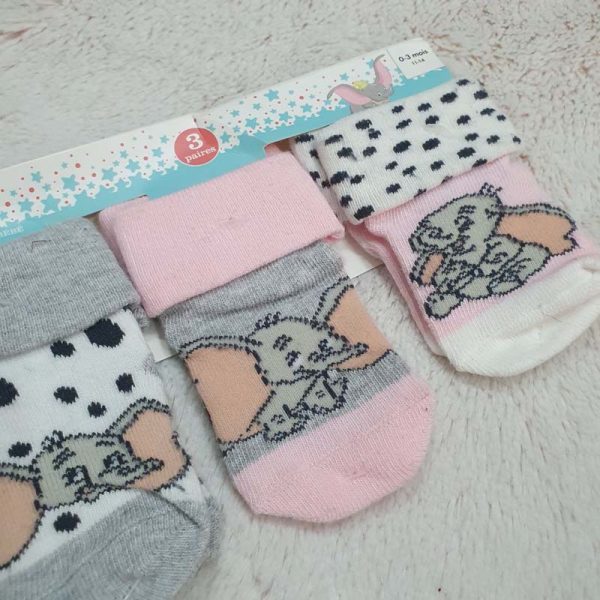 جوراب نوزاد دیزنی کد Z-RW23 مجموعه 3 عددی - Image 2