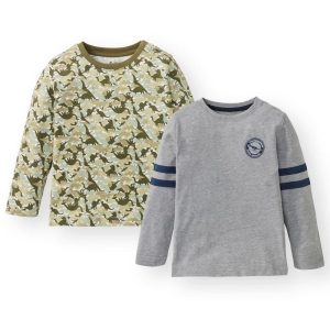 تیشرت آستین بلند پسرانه لوپیلو کد Z-TF43 مجموعه 2 عددی